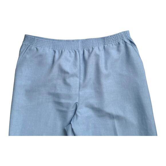 WHITE STAG Womens Ladies Petite Size 16P Blue Pull On High Rise Pants 28" Inseam - Picture 3 of 6